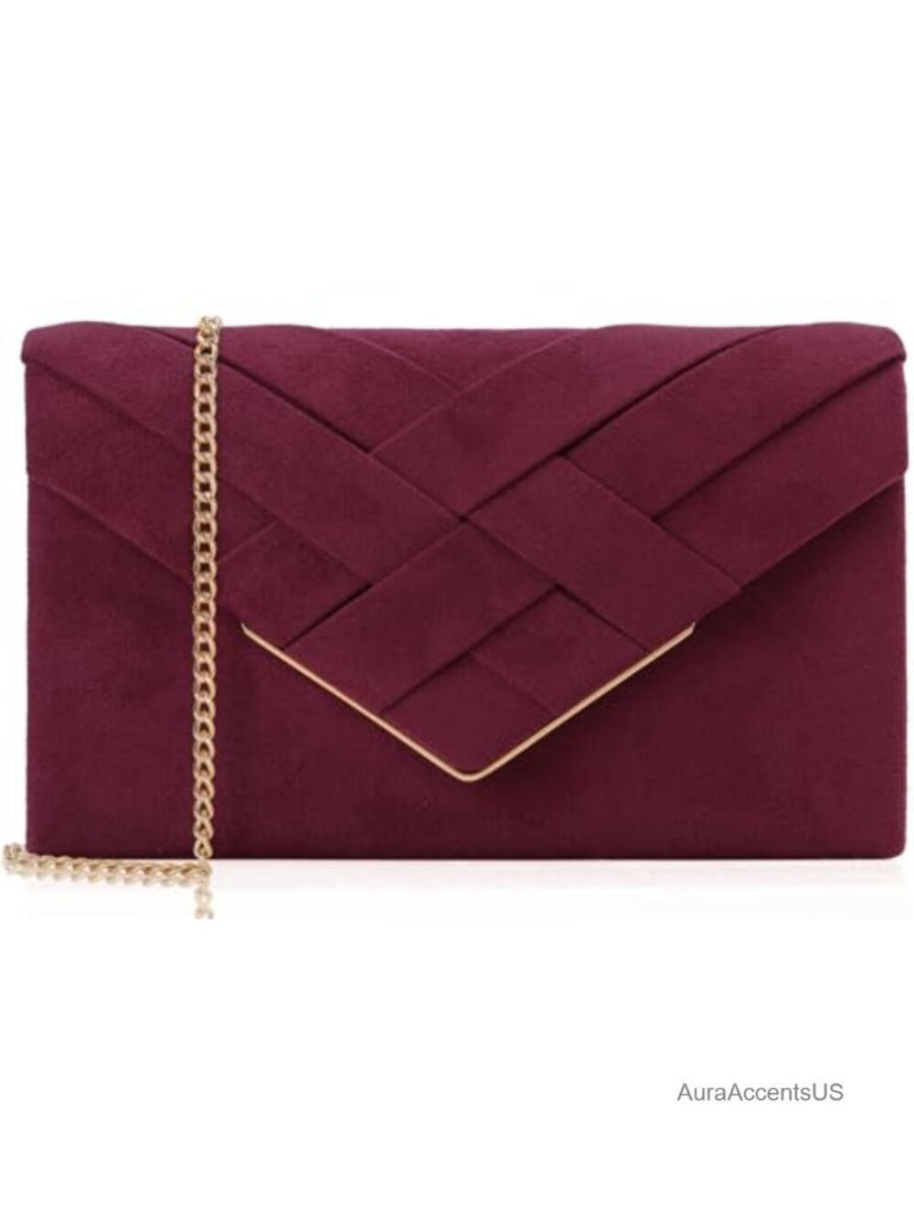 Women's Velvet Clutch Evening Bag Chain Shoulder Handbag Formal Purse